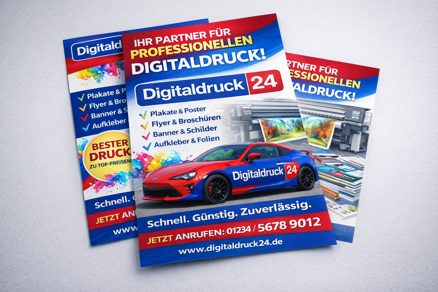 Flyer drucken – günstige Flyer und Faltblätter für Werbung, Aktionen und Veranstaltungen bei digitaldruck24.shop